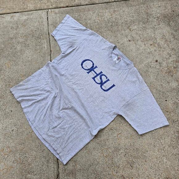 Vtg 90s OHSU Oregon Health Sciences University Medical School Tee Shirt Lg Fit - Picture 2 of 6